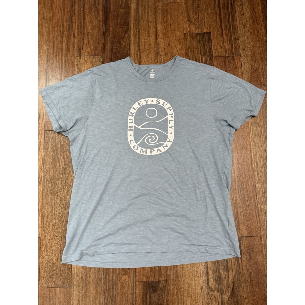 Hurley Men's Blue Short Sleeve T-Shirt Size XXL Surf Skate